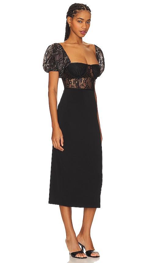 WeWoreWhat Underwire Corset Midi Lace Dress Product Image