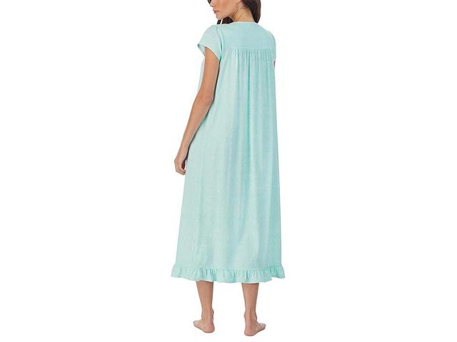 Eileen West Long Cap Sleeve Gown (Aqua Print) Women's Pajama Product Image