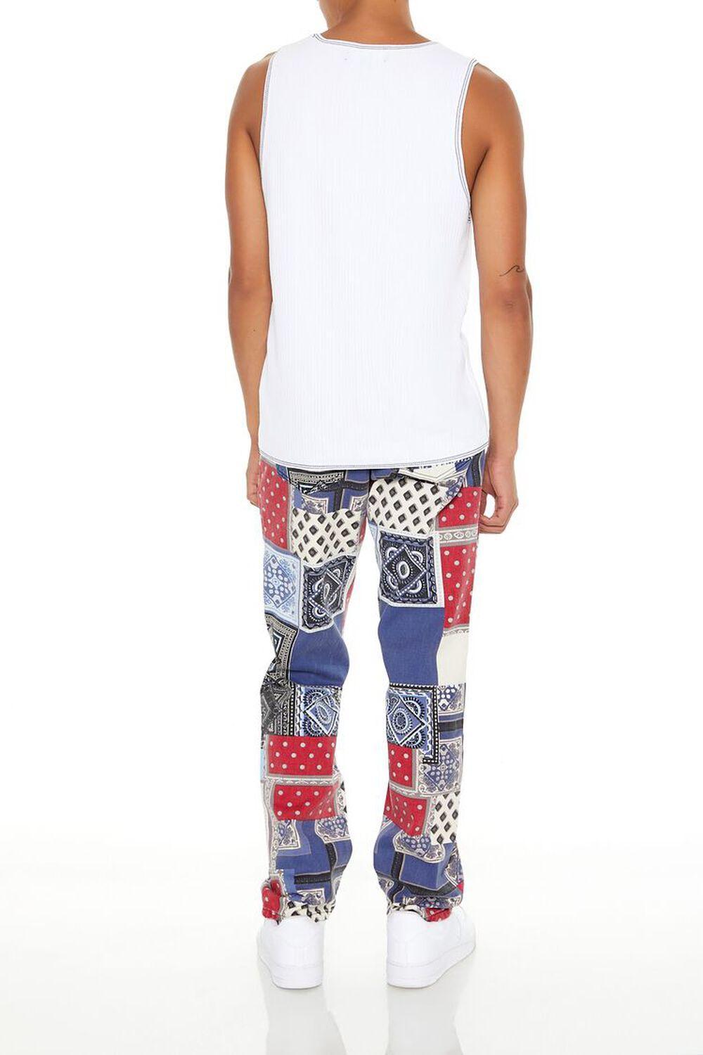 Slim-Fit Patchwork Print Jeans | Forever 21 Product Image