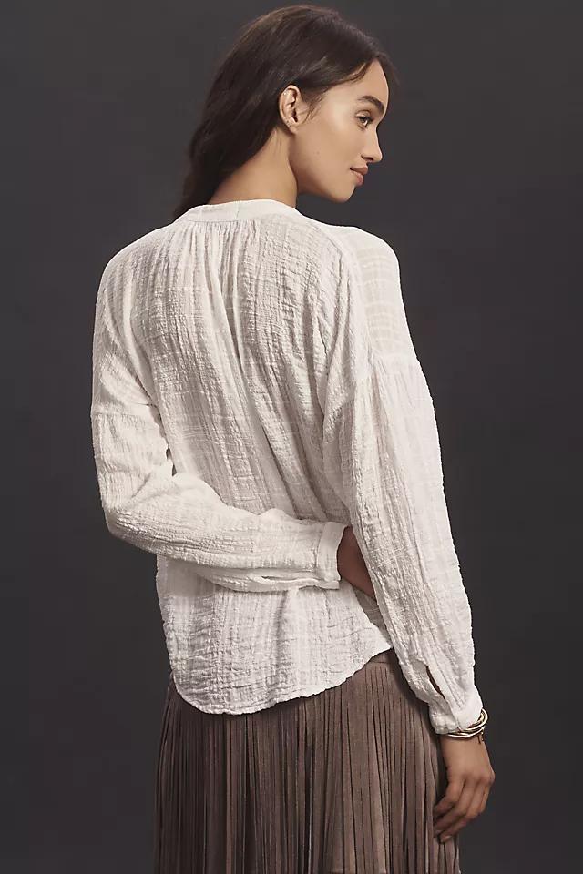 Cloth & Stone Long-Sleeve Textured Flowy Blouse Product Image