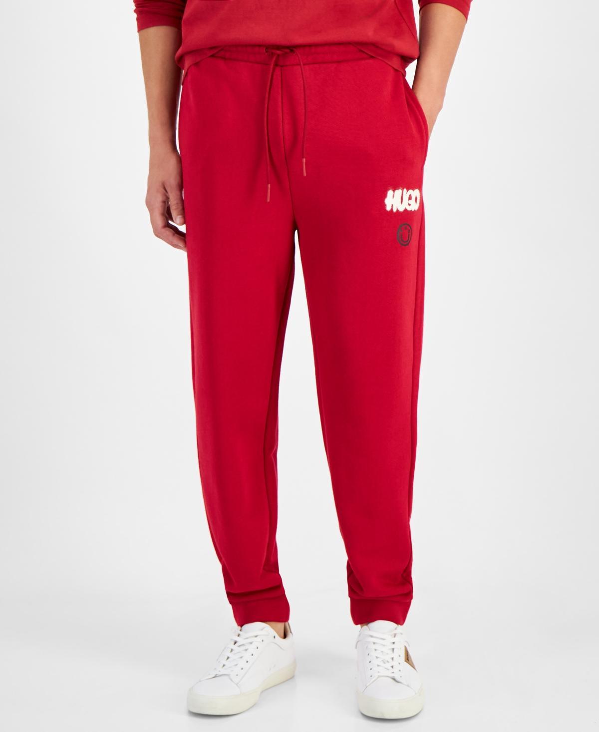 HUGO BOSS Men's Nimaytro Logo Sweatpants In Burgundy Product Image