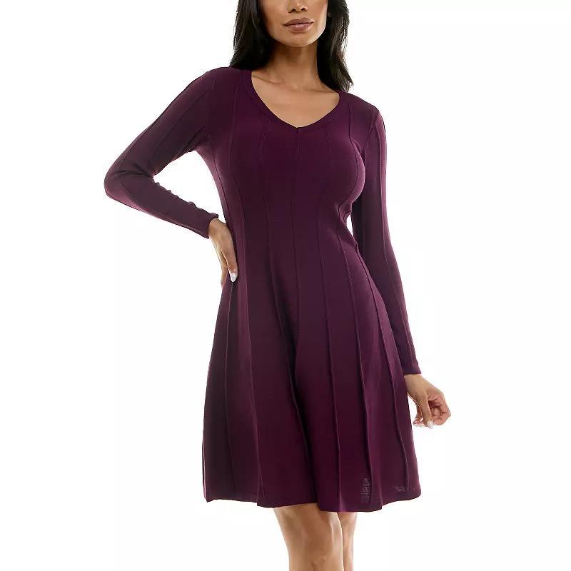 Womens Nina Leonard A-Line Sweater Dress Product Image