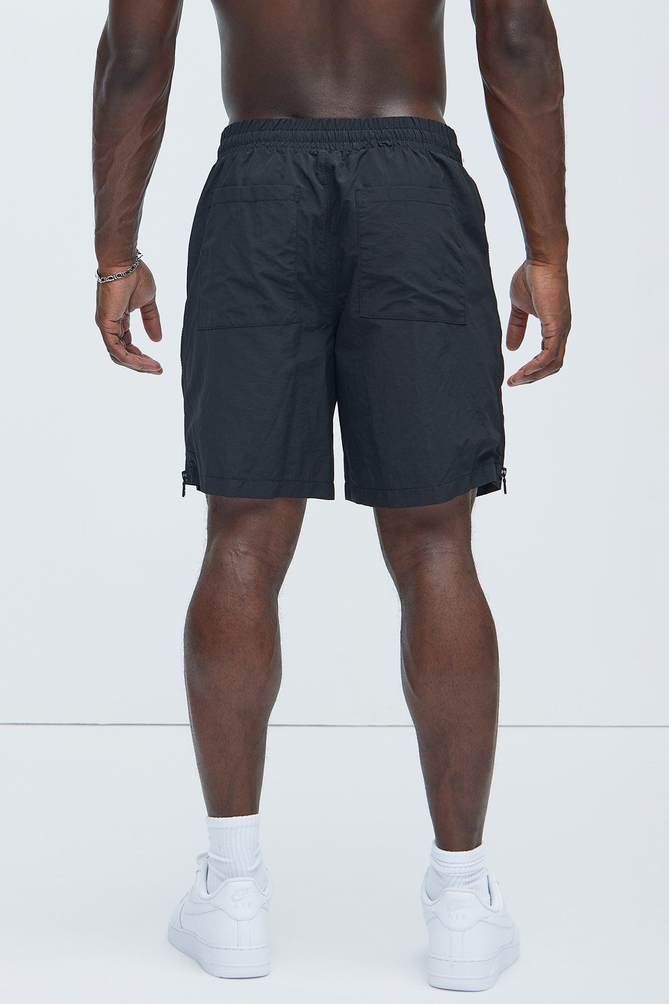 Break Away Zip Up Shorts - Black Product Image