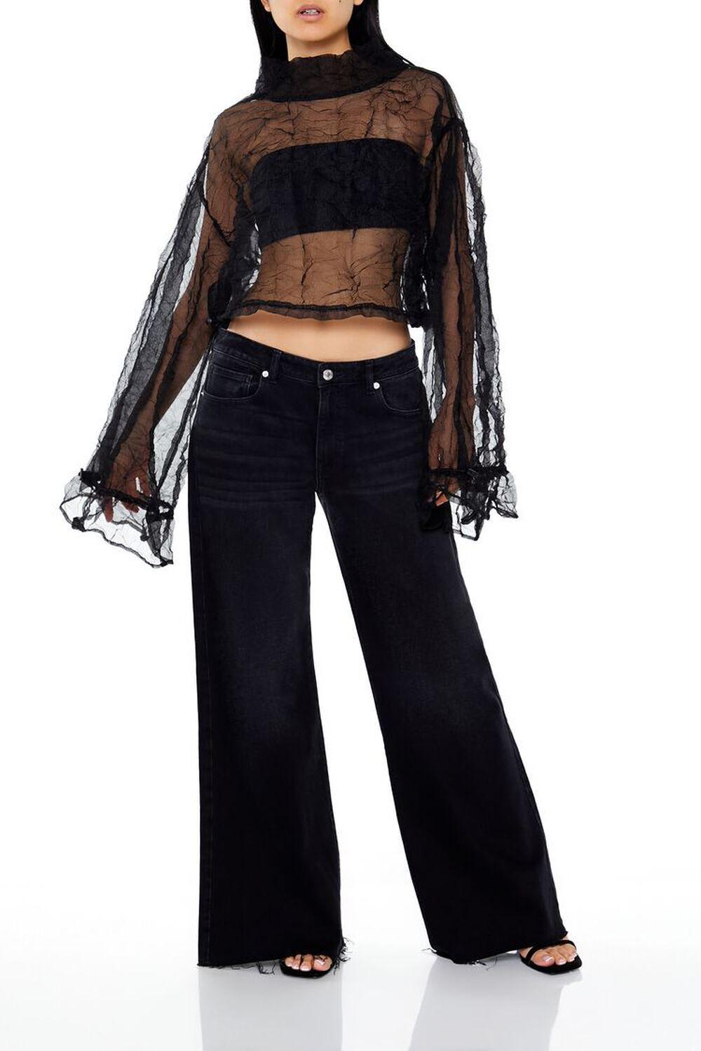 Sheer Organza Crop Top | Forever 21 Product Image