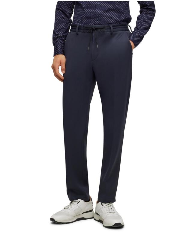 Mens Slim-Fit Pants In Micro-Patterned Product Image