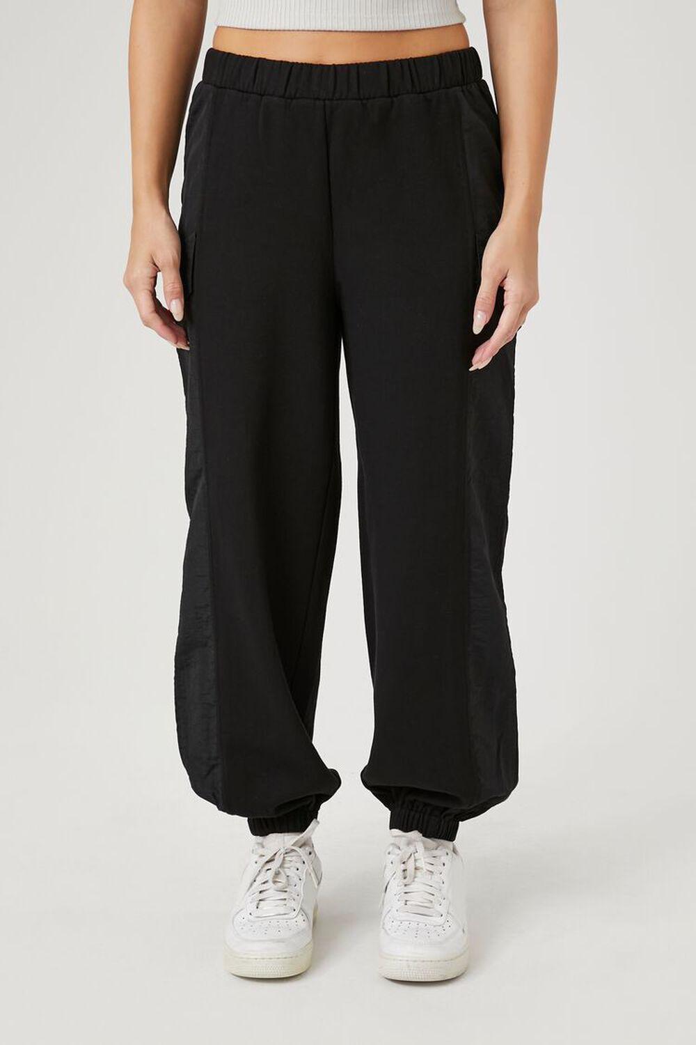 Twill High-Rise Cargo Pants | Forever 21 Product Image