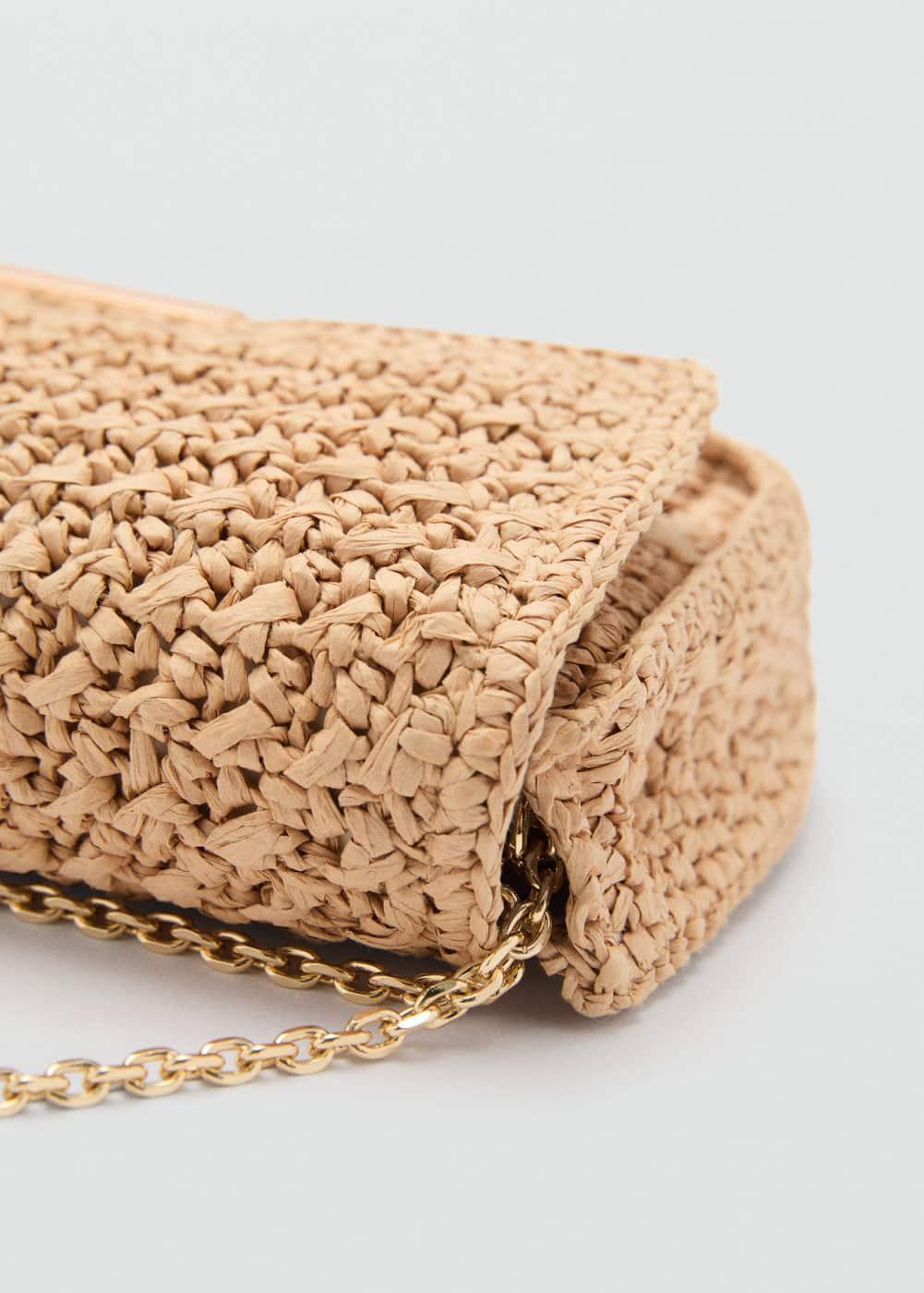 MANGO - Natural fiber shoulder bag - One size - Women Product Image