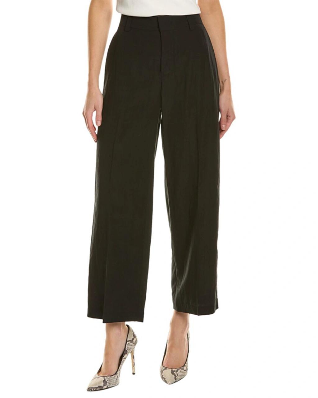 Mid-rise Sculpted Wool-blend Crop Pant In Black product image