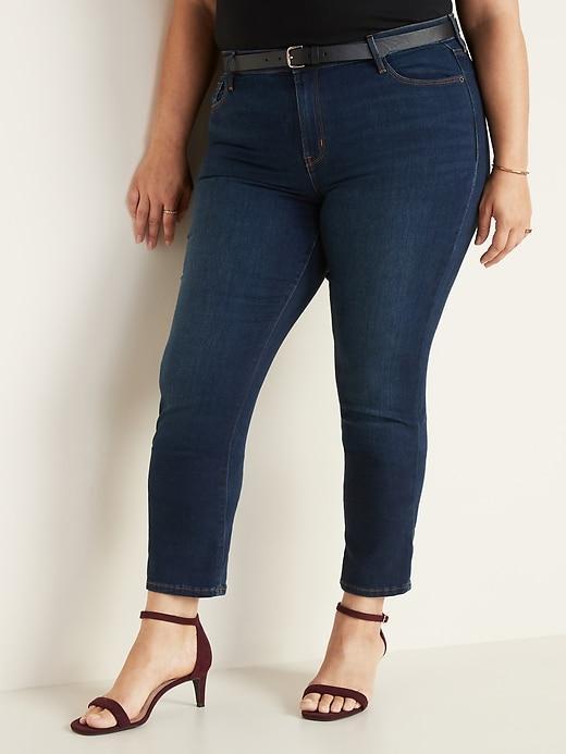 Mid-Rise Power Slim Straight Jeans Product Image