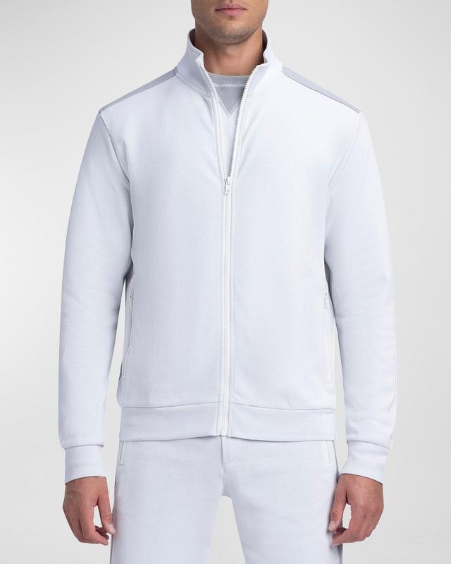 Bugatchi Comfort Cotton Blend Full Zip Sweatshirt Product Image