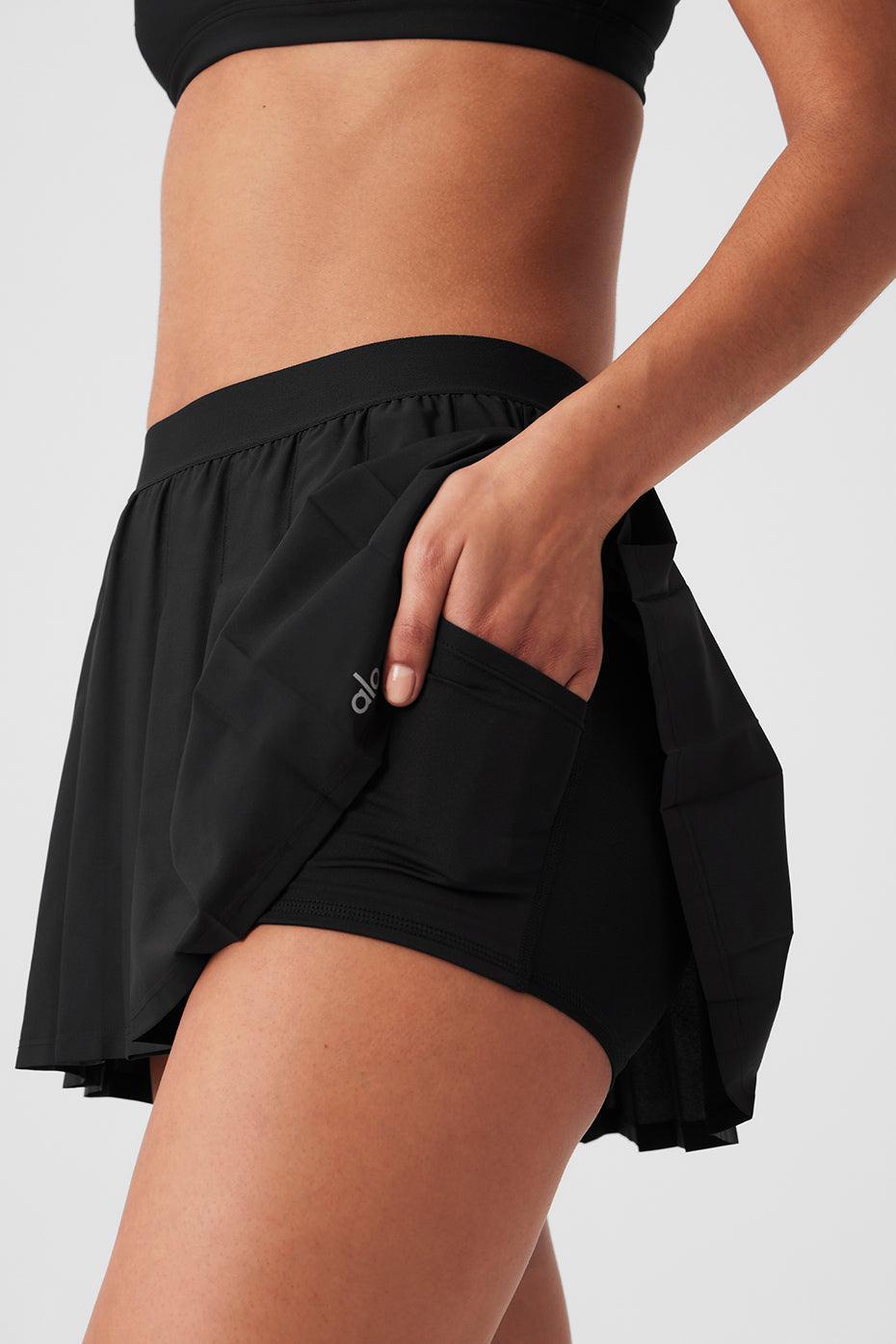 Varsity Tennis Skirt - Black Female Product Image