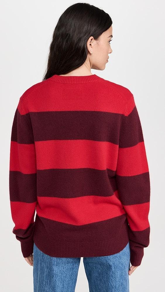 Guest in Residence Stripe Crew Cashmere Sweater | Shopbop Product Image