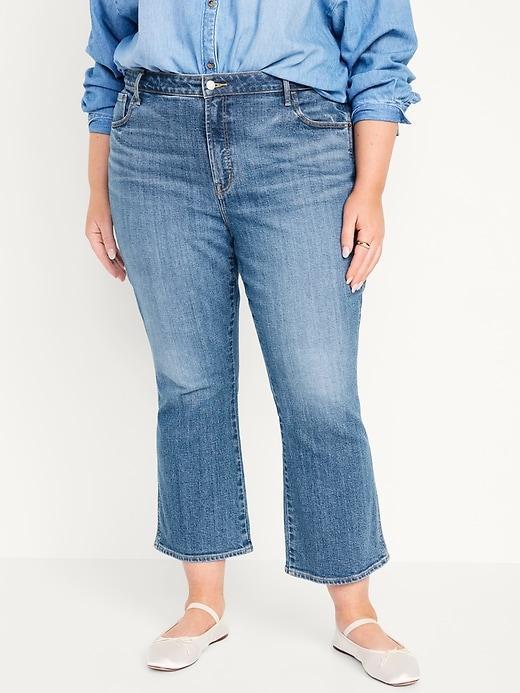 High-Waisted Vintage Crop Flare Jeans Product Image