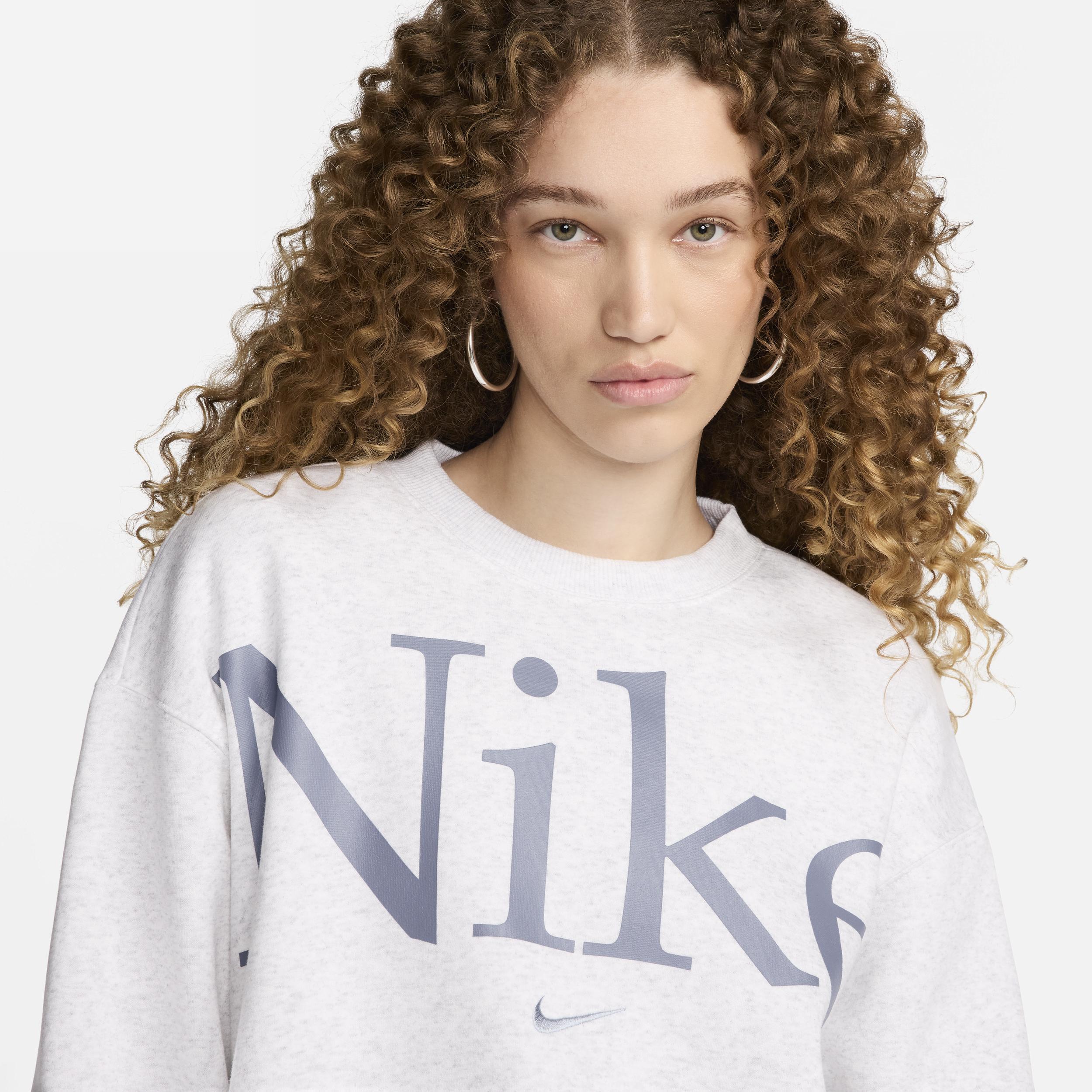 Women's Nike Sportswear Phoenix Fleece Oversized Crew-Neck Logo Sweatshirt Product Image