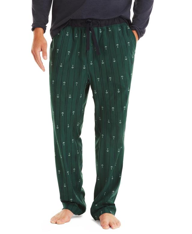 Nautica Mens Classic-Fit Plaid Fleece Pajama Pants Product Image