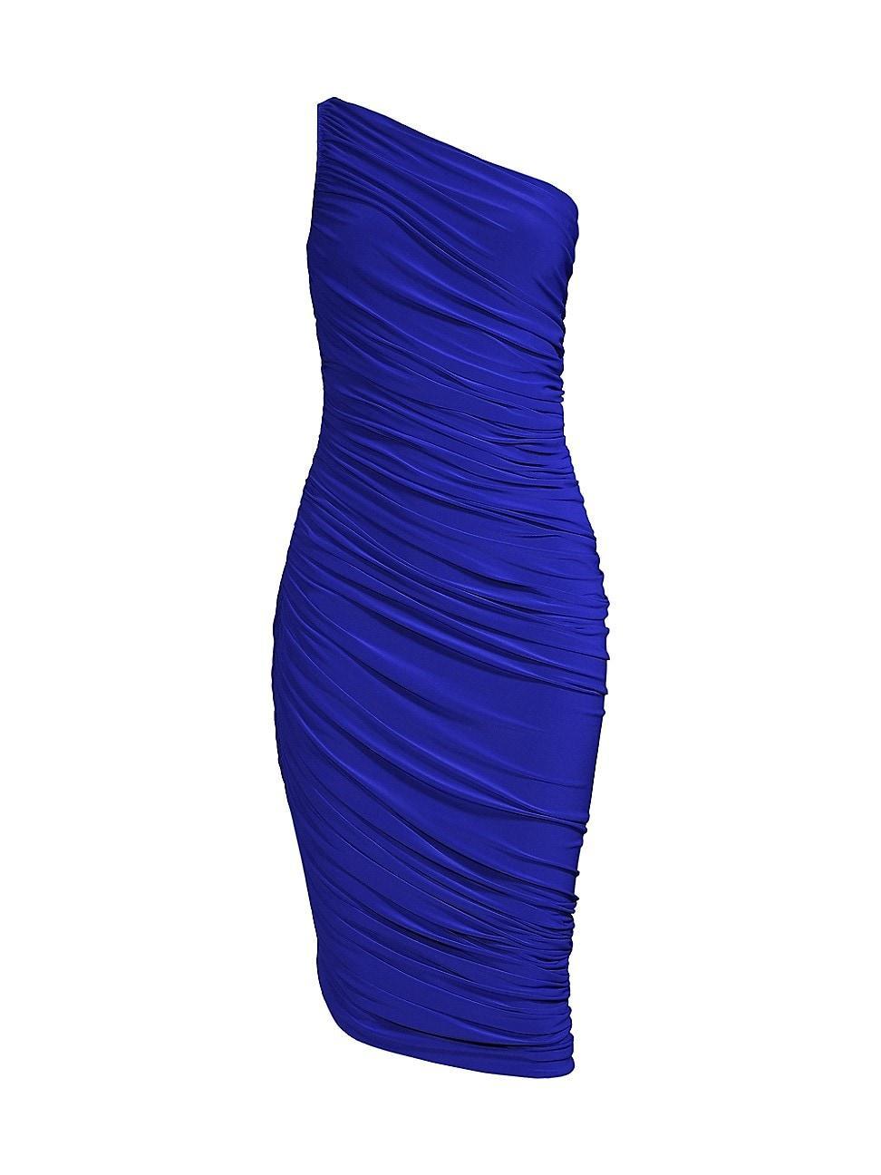 Womens Diana Ruched One-Shoulder Midi-Dress Product Image