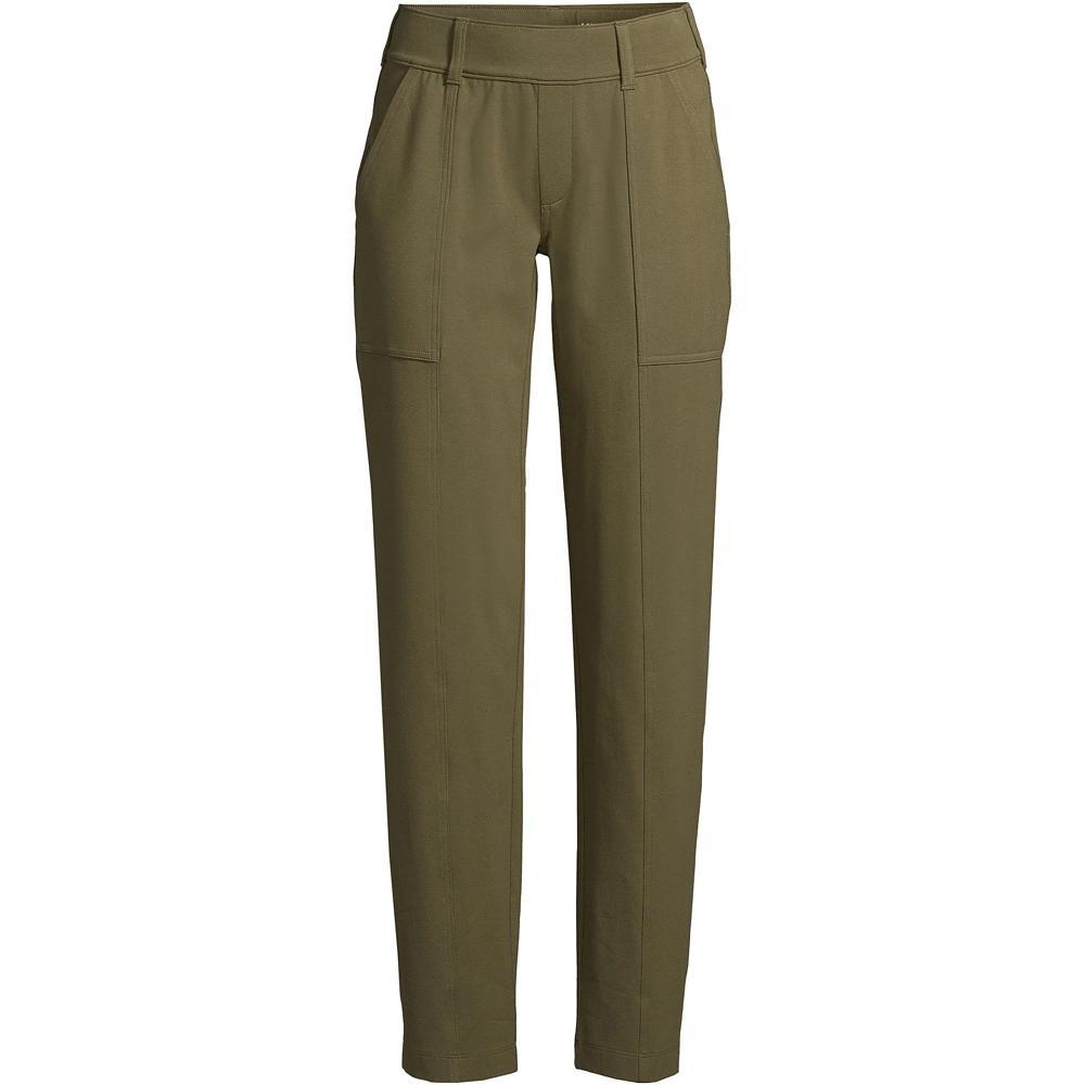 Womens Lands End Starfish Pull-On Utility Ankle Pants Green Moss Product Image