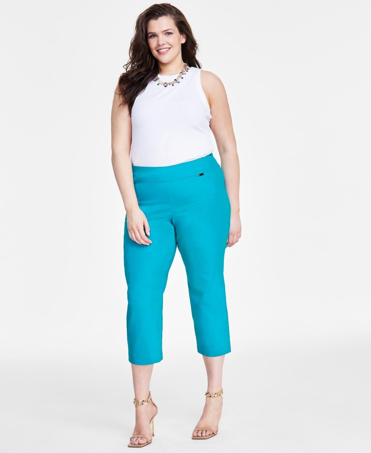 I.n.c. International Concepts Plus Size Mid-Rise Pull-On Capri Pants, Created for Macys Product Image