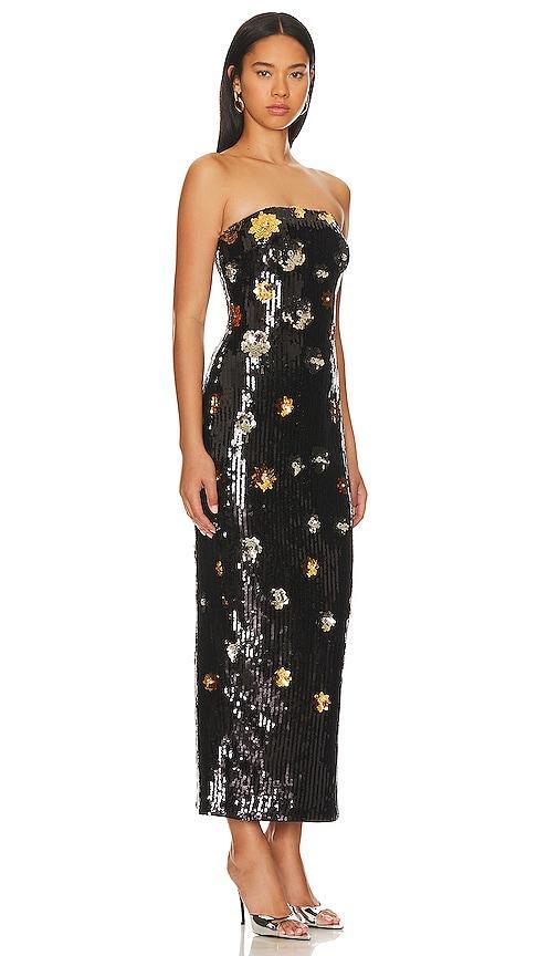 Womens Shiloh Floral Sequined Midi-Dress Product Image