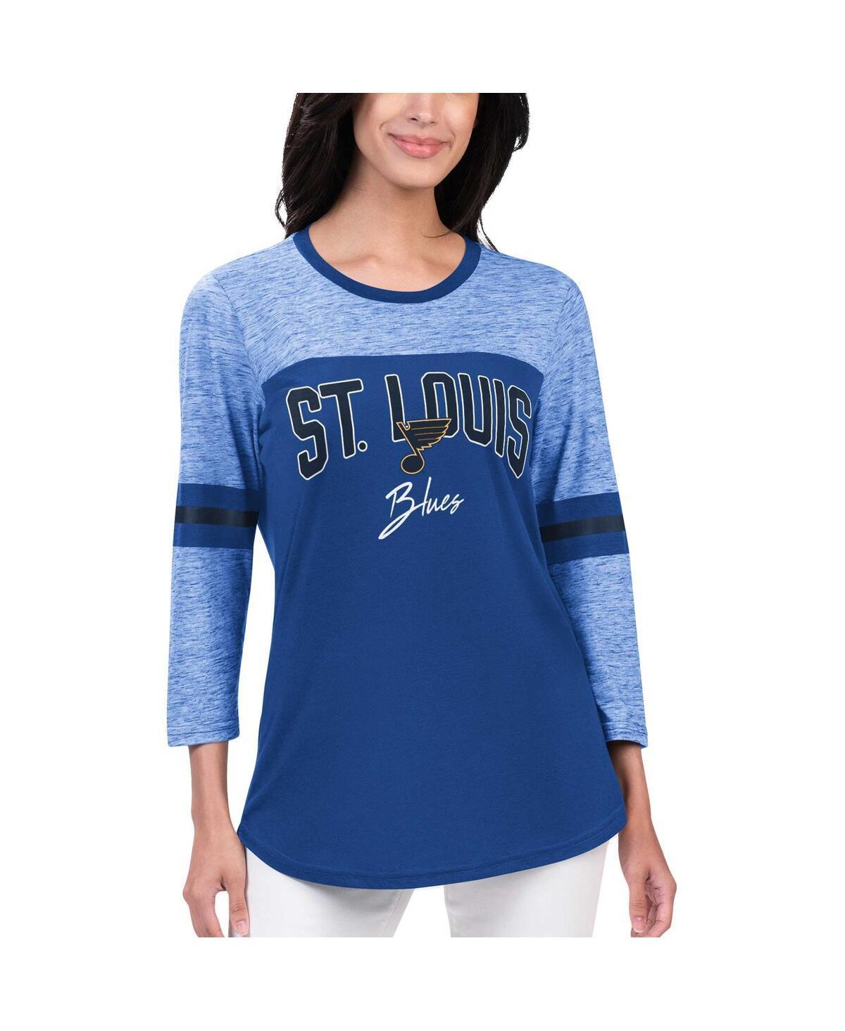 Womens G-iii 4Her by Carl Banks Blue St. Louis Blues Play The Game 3/4-Sleeve T-shirt Product Image