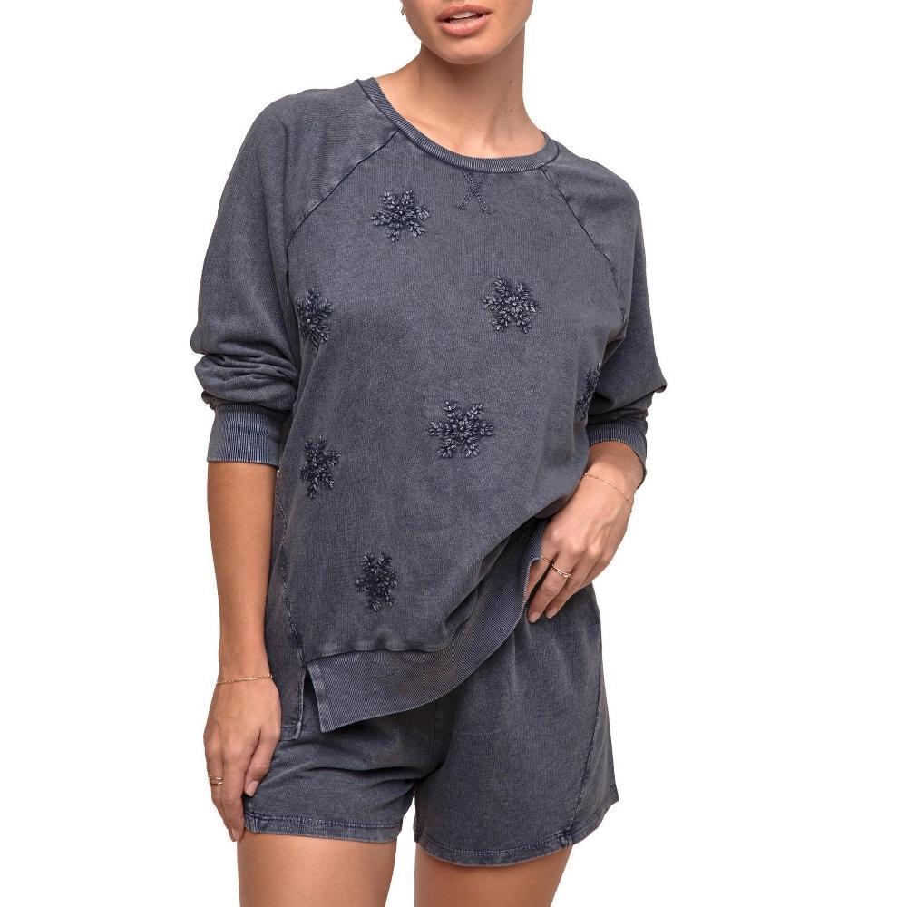 Adore Me Women's Alyssa PJ Sleepwear L / India Ink Gray. Product Image