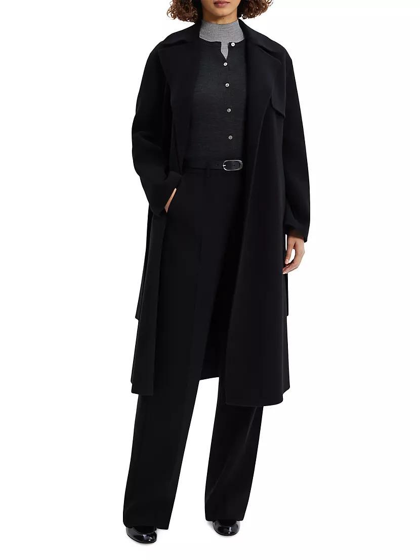 Long Wrap Trench Coat Product Image