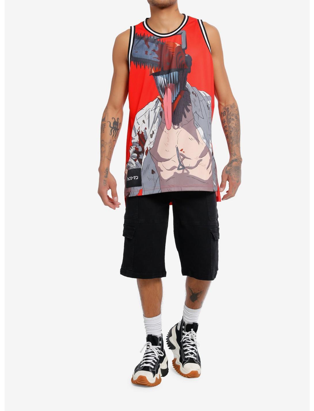 Chainsaw Man Varsity Basketball Jersey Tank Top Product Image