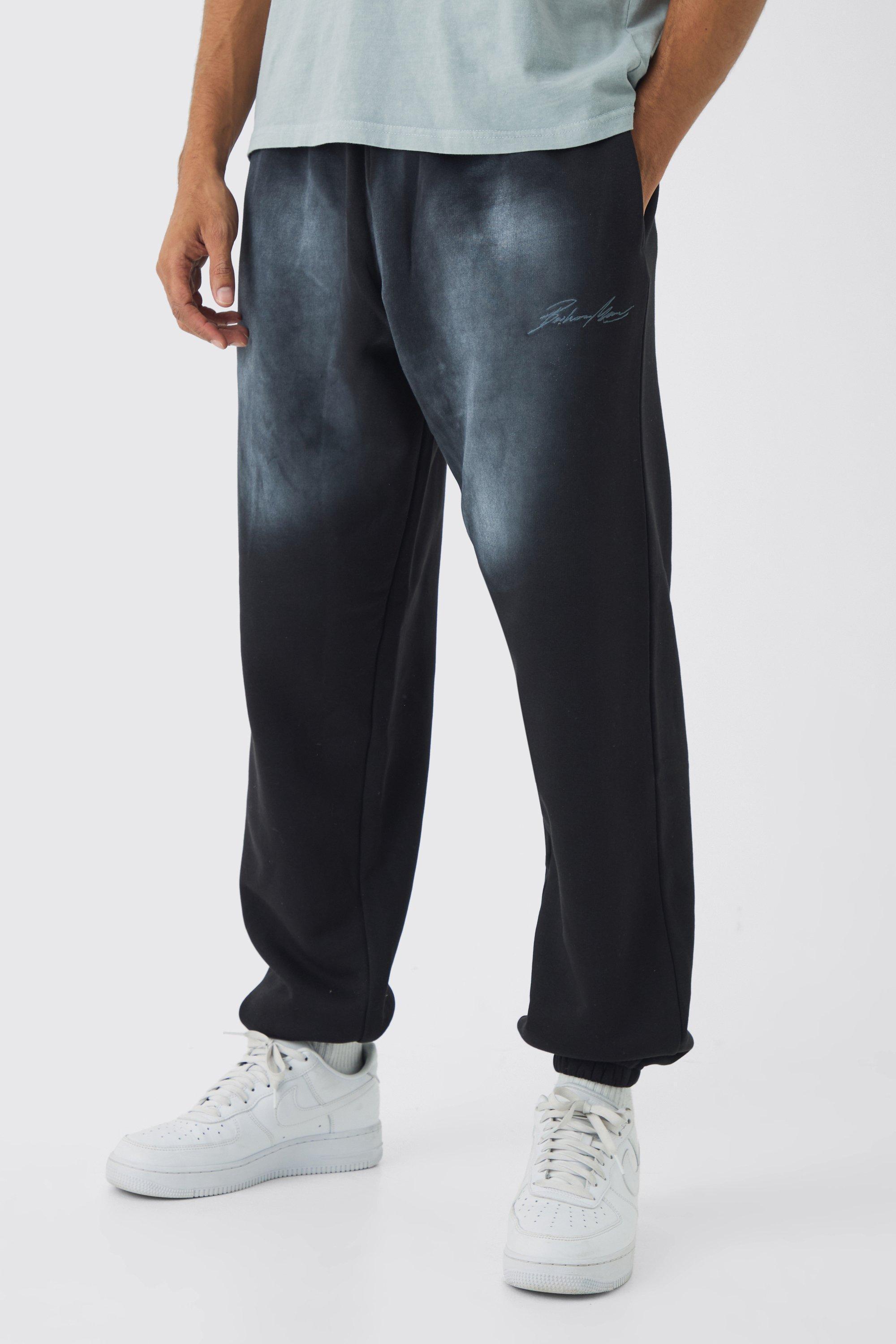 Oversized Man Spray Wash Sweatpants | boohooMAN USA Product Image