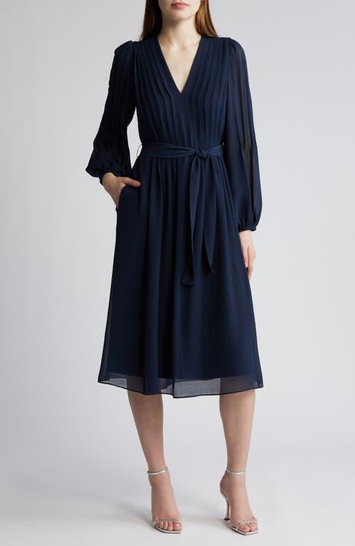 Womens Tatum Tie-Waist Pleated Midi-Dress Product Image