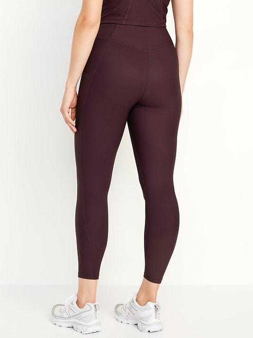 High-Waisted PowerSoft Ribbed Leggings Product Image