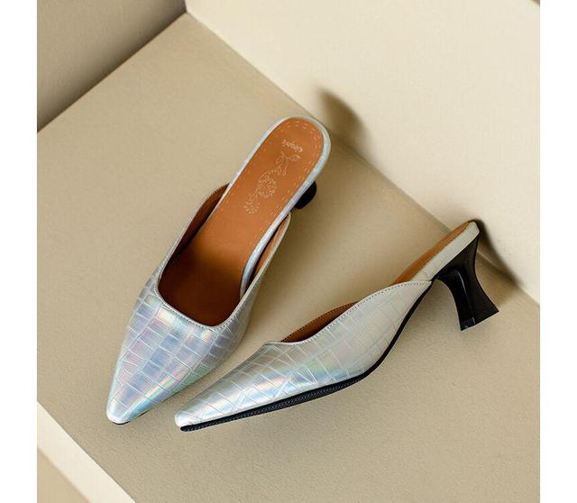 Pointed Kitten Heel Mules Product Image