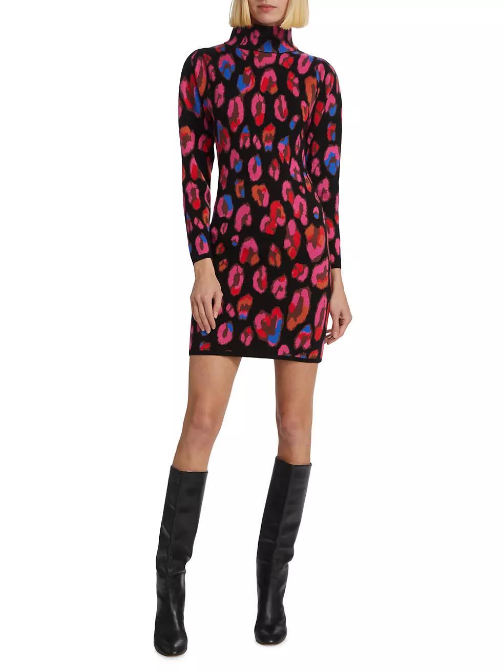 Iridescent Leopards Knit Minidress Product Image