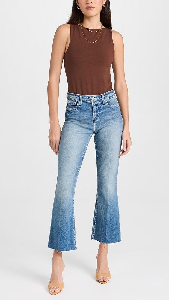 L'AGENCE Kendra High Rise Crop Flare Jeans | Shopbop Product Image