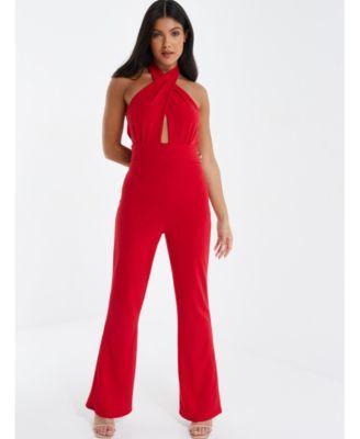 Quiz Womens Halter Neck Palazzo Jumpsuit Product Image