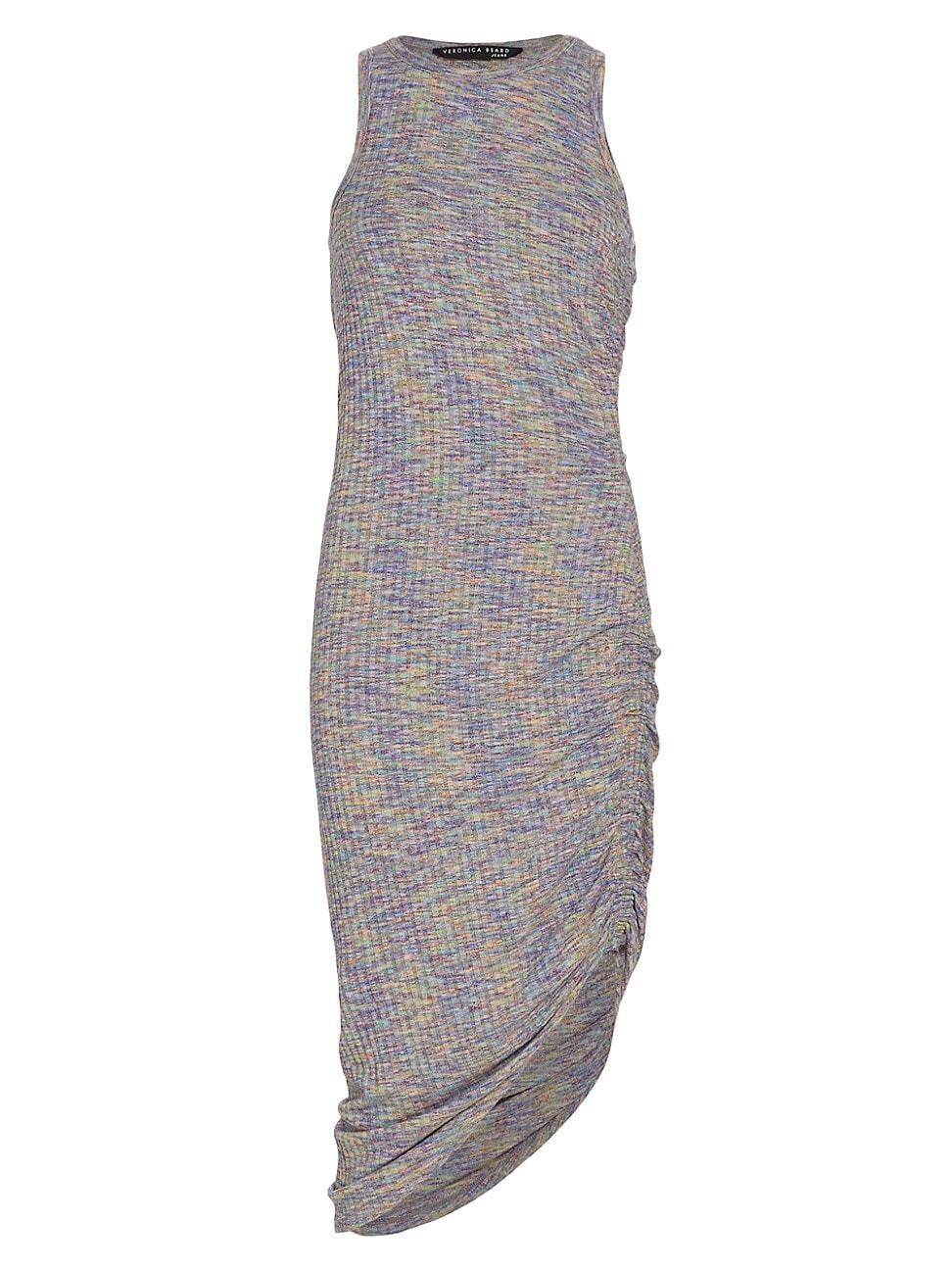 Womens Haylee Rib-Knit Ruched Midi-Dress Product Image