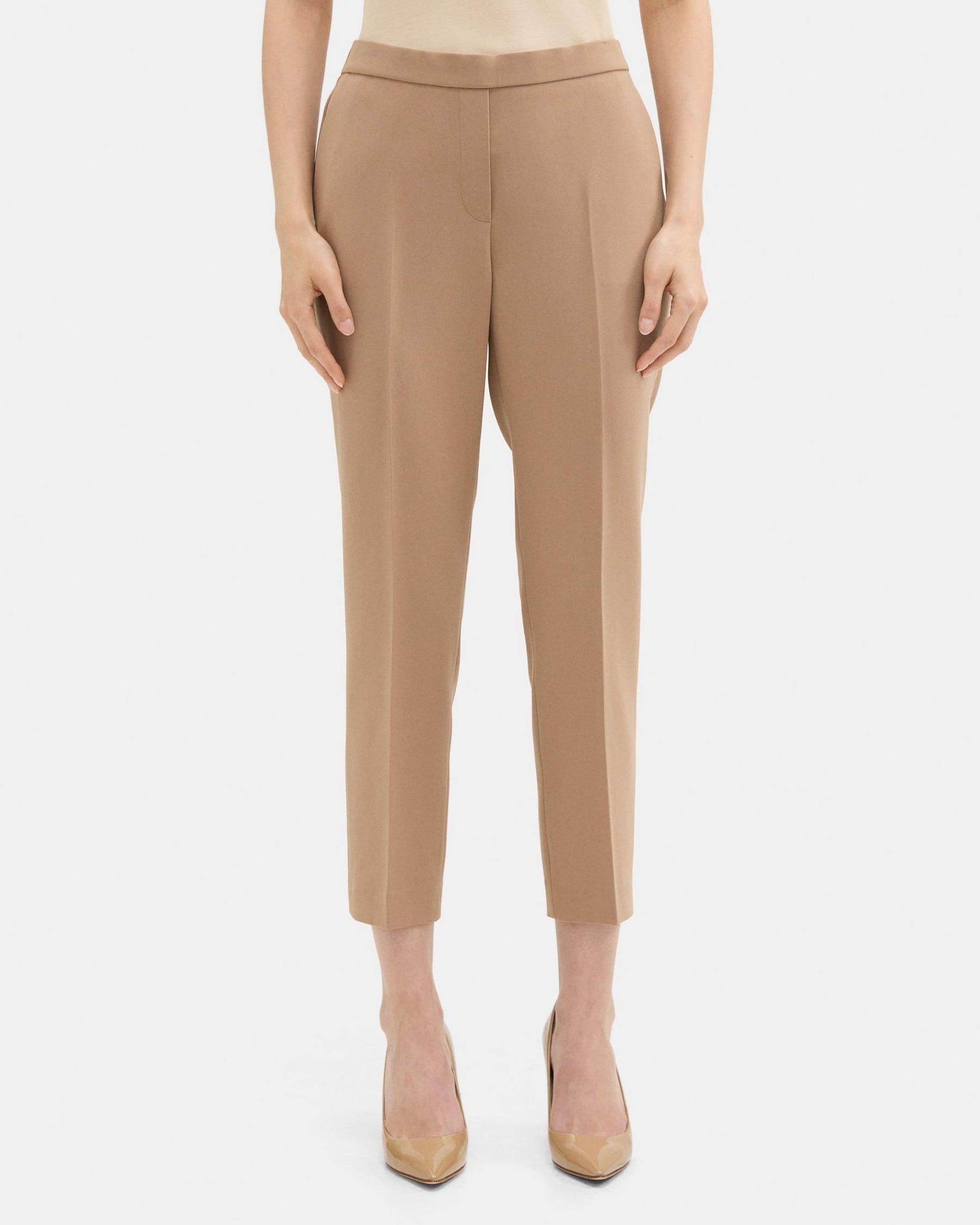 Cropped Slim Pull-On Pant in Crepe product image