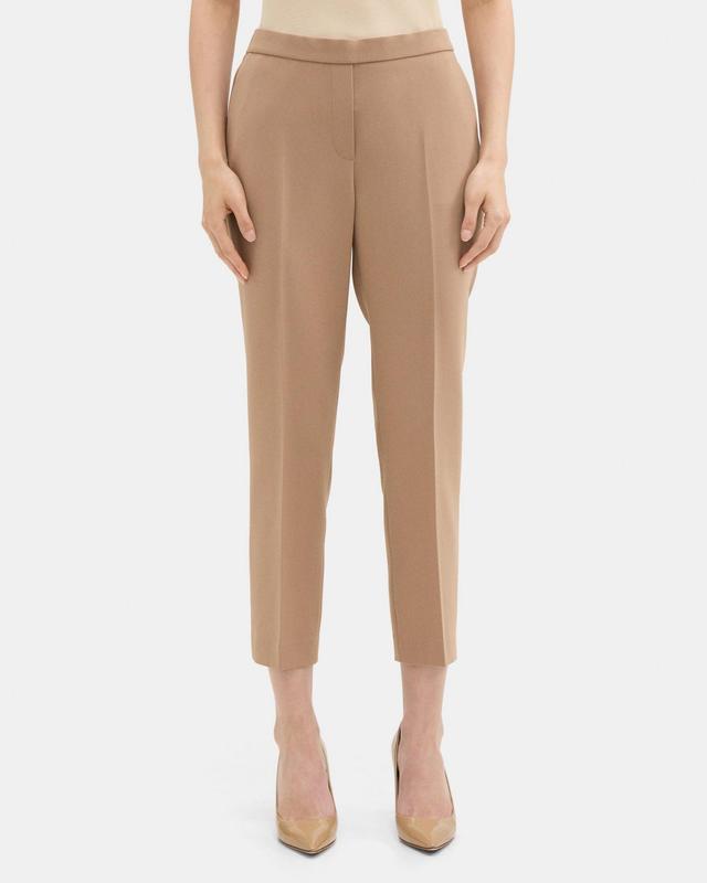 Cropped Slim Pull-On Pant in Crepe Product Image