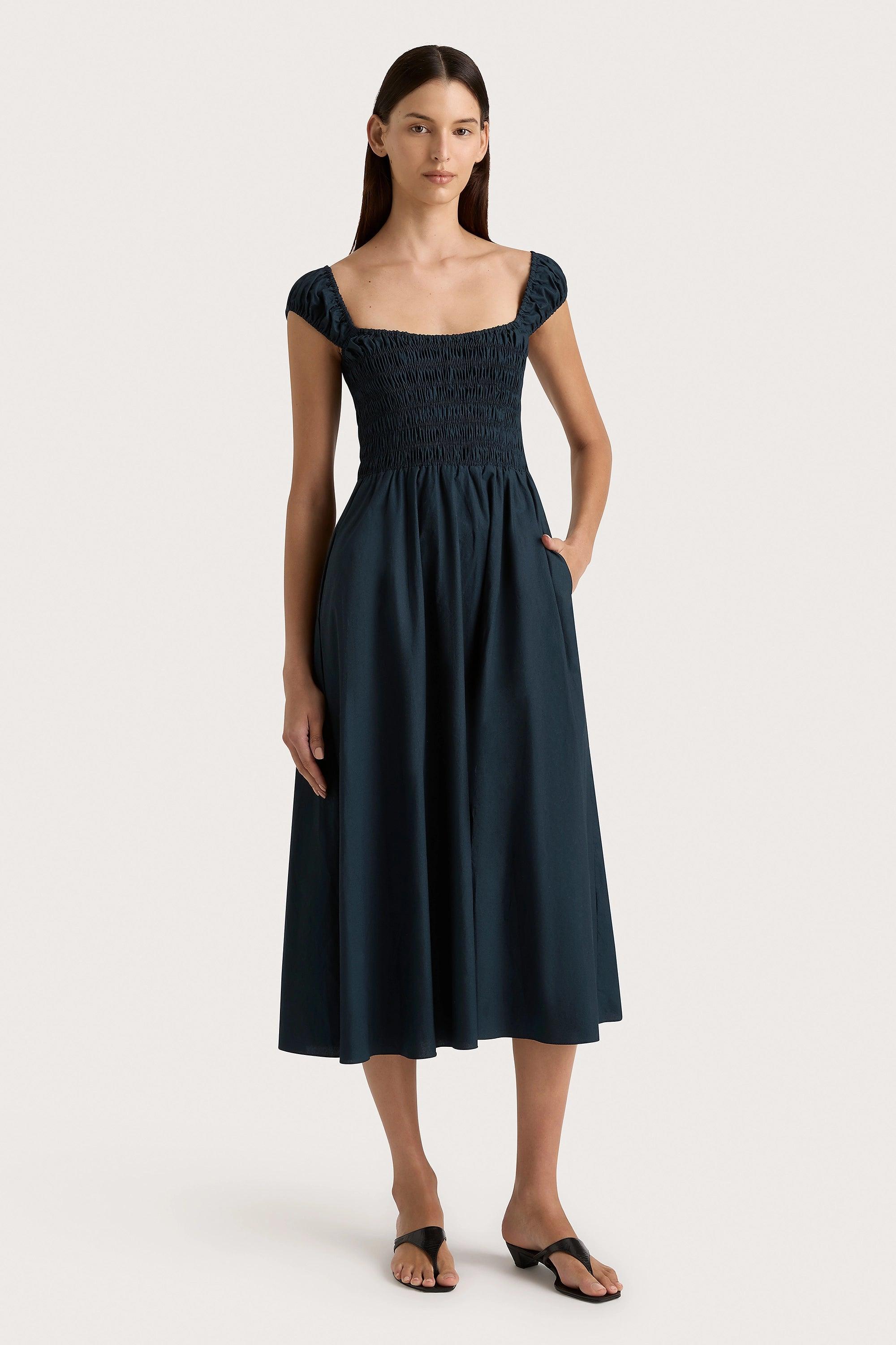 Lene Midi Dress Navy Product Image