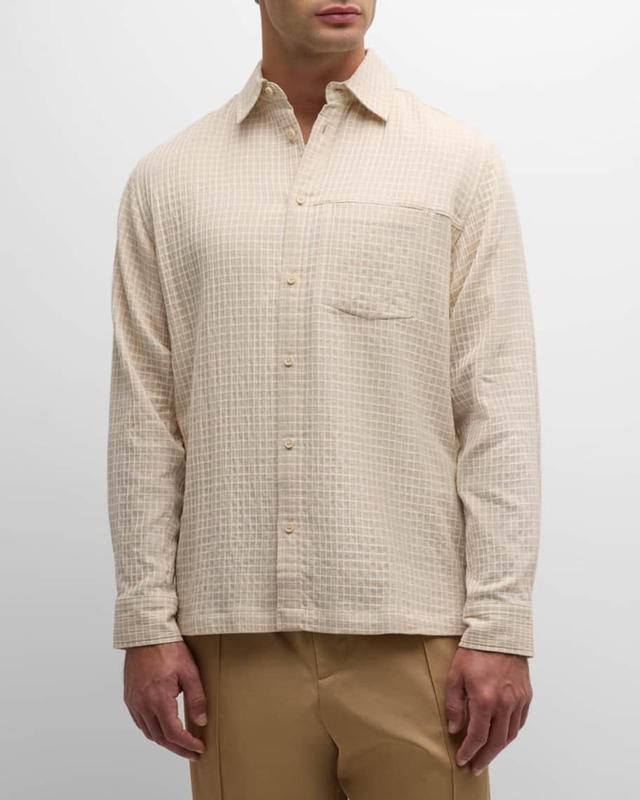 Mens Micro-Dobby Check Sport Shirt Product Image