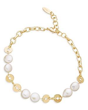 Ettika Legacy Cultured Freshwater Pearl Ankle Bracelet in 18K Gold Plate Product Image