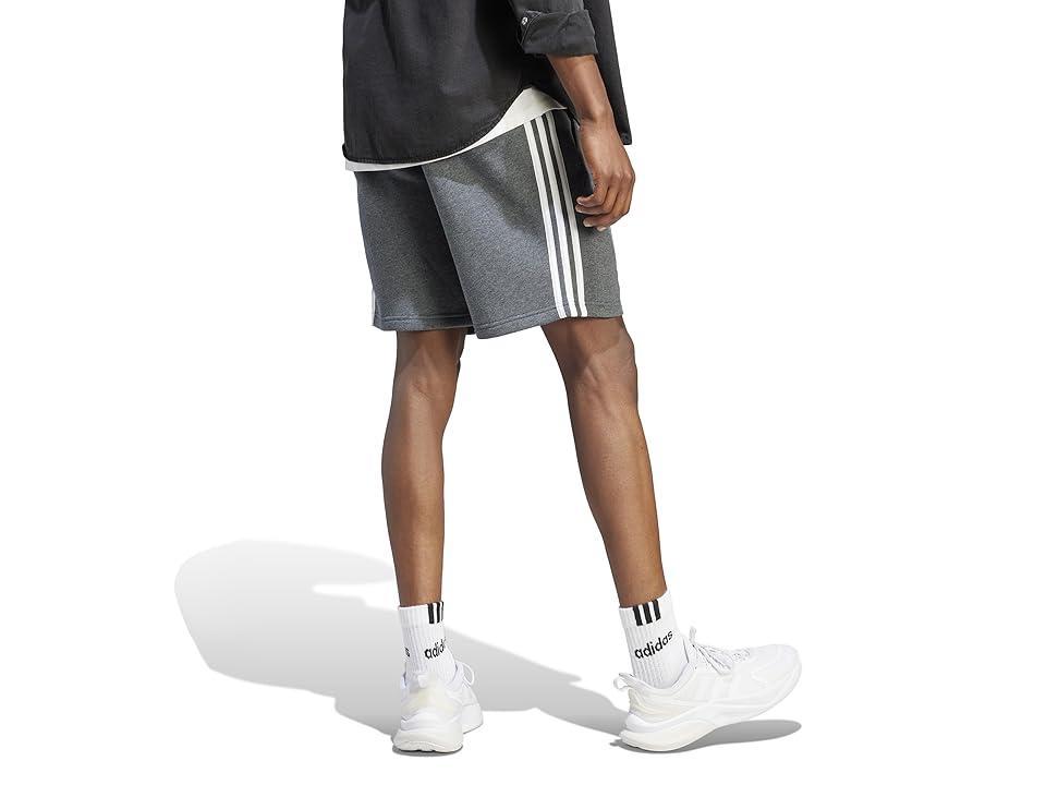 adidas Mens 3-Stripes 10 Fleece Shorts - Arctic Night Product Image