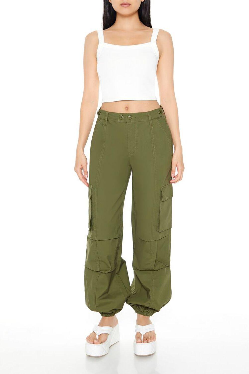 Cotton-Blend Cargo Joggers | Forever 21 product image