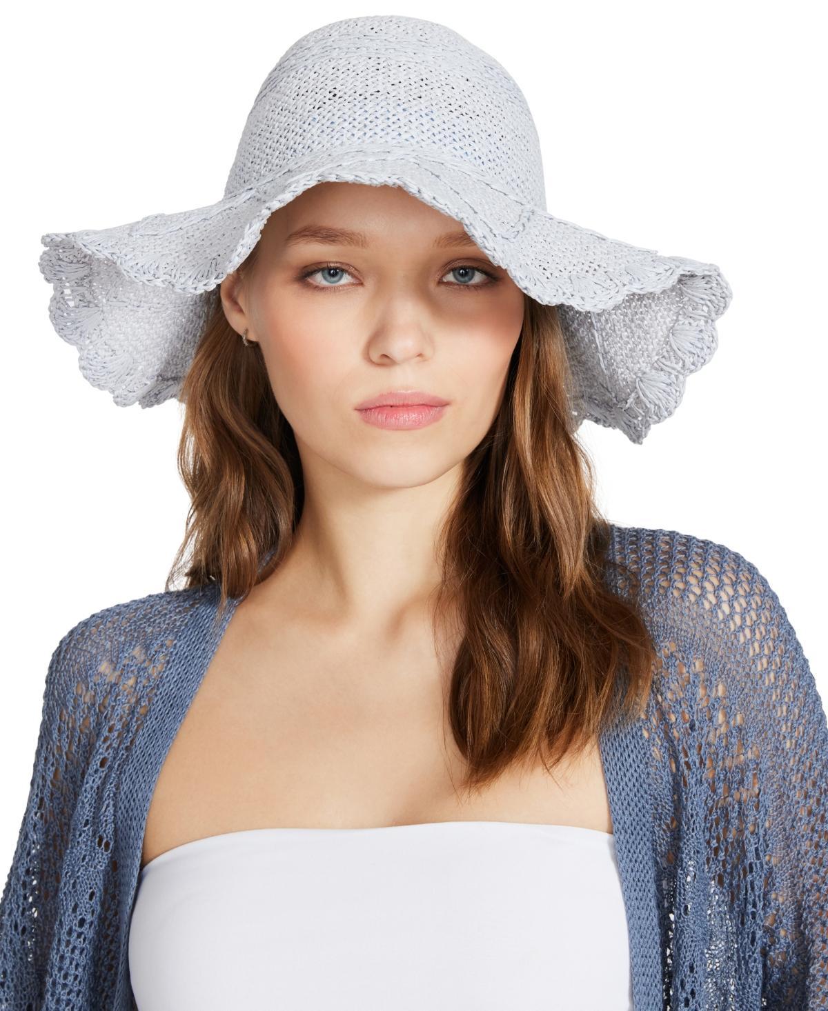 Steve Madden Womens Open-Weave Scalloped Hat Product Image