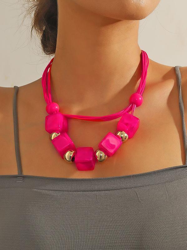 Geometric Layered Necklaces Accessories Product Image