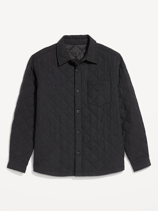 Quilted Button-Down Shacket Product Image