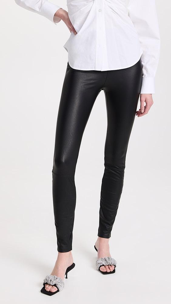 Good American Good Waist Leather Pull On Leggings | Shopbop Product Image