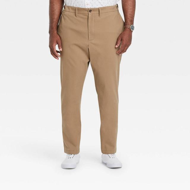 Mens Big & Tall Athletic Fit Chino Pants - Goodfellow & Co Tan 46x36 Product Image