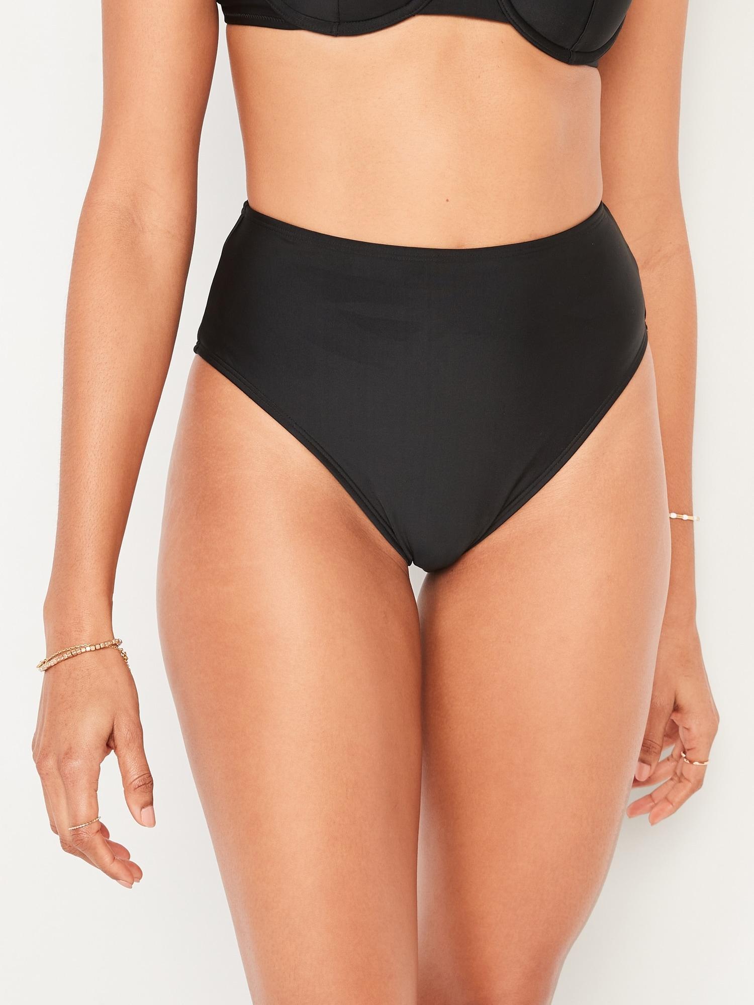 High-Waisted French-Cut Bikini Swim Bottoms Product Image