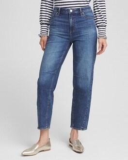 Women's Petite Tapered Cropped Jeans Product Image