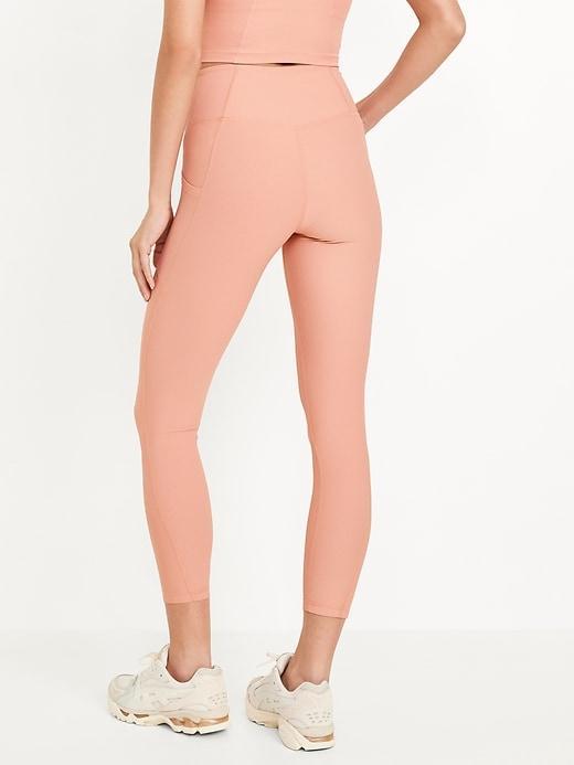 High-Waisted PowerSoft Ribbed Leggings Product Image